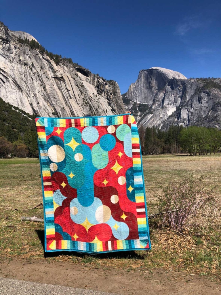 quilt displayed in Yosemite valley