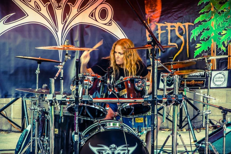 a person plays the drums