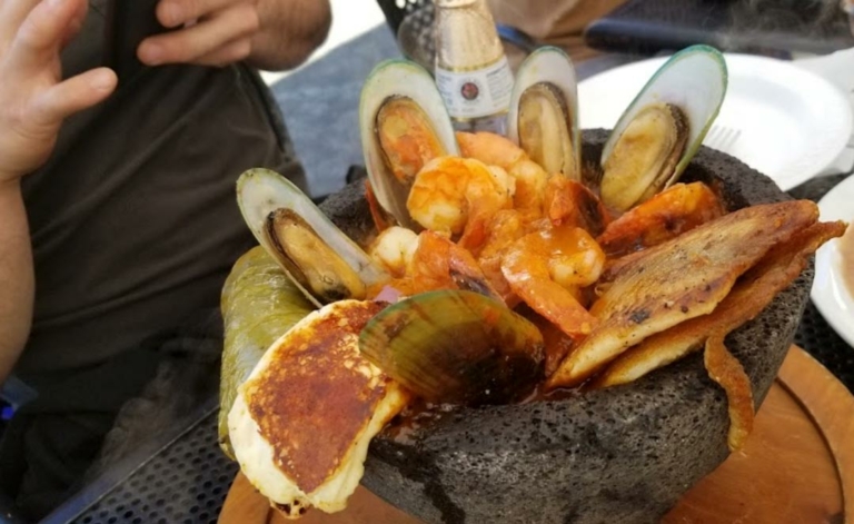 a bowl of food