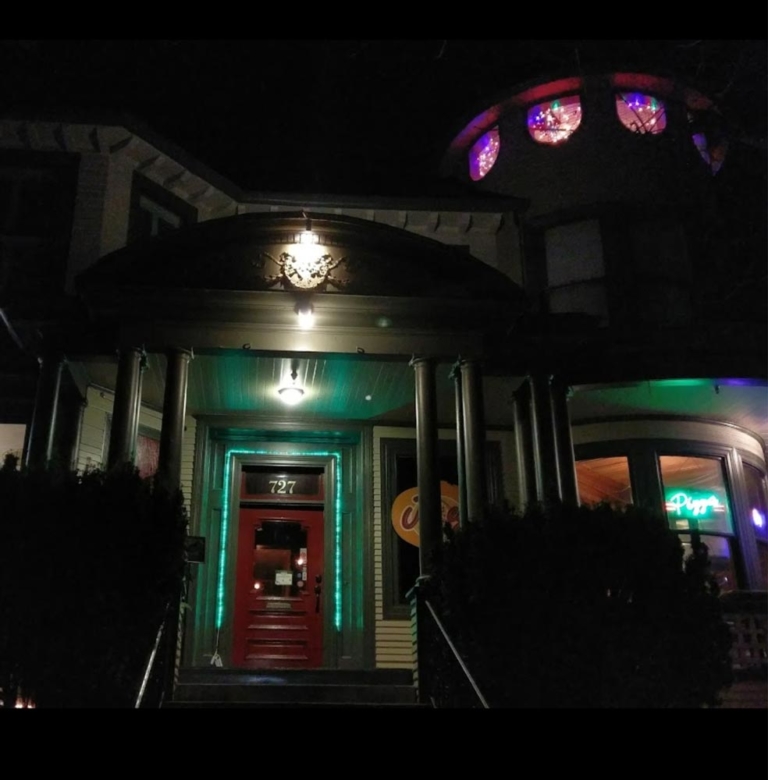 Belvedere doorway at night