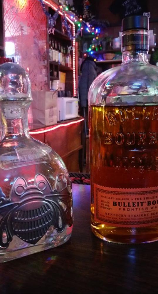 two bottles of liquor