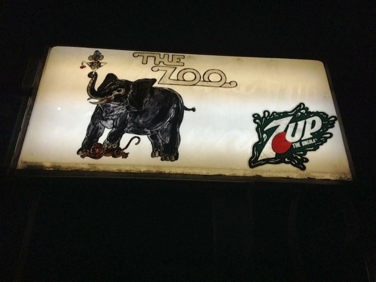 a display of the sign which contains an elephant