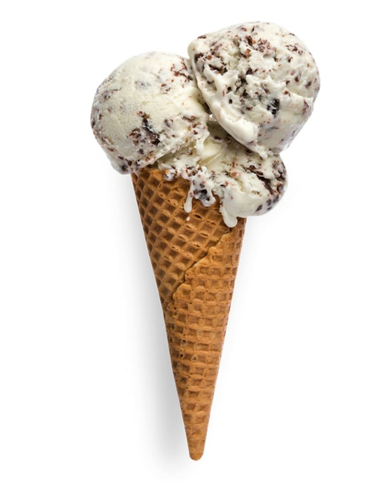 Triple cone of delicious ice cream