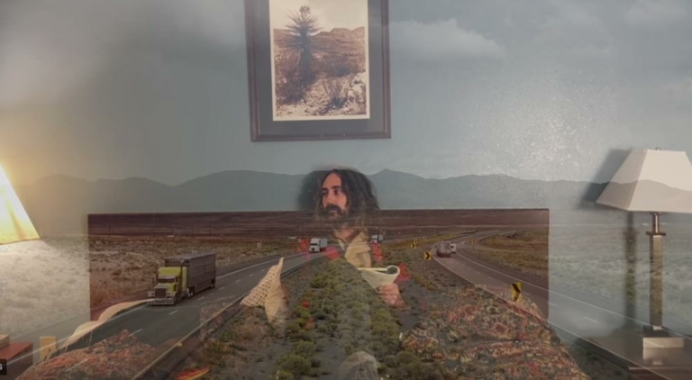 collage with Kevin Carducci - hotel and highway scene