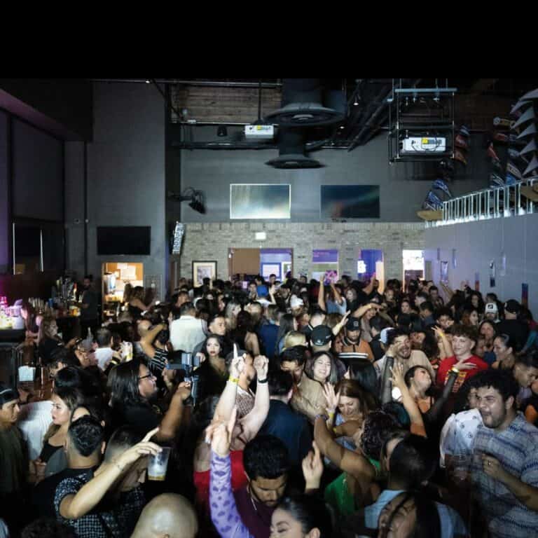 Crowd of dancers at Victory House in Santa Rosa