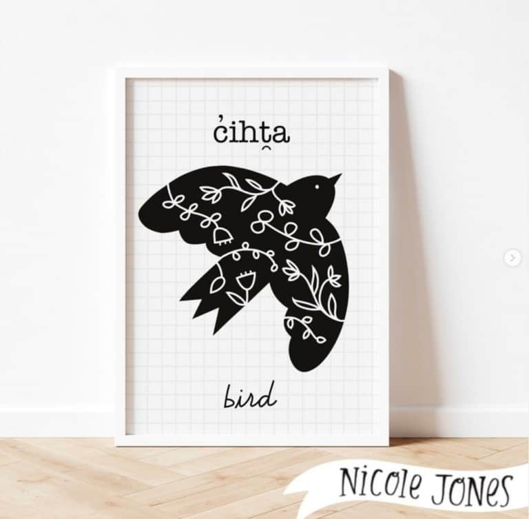 Nicole Jones framed artwork of black bird